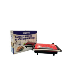Parrilla Grill KINTECH con placas desmontables | Asá y limpiá con facilidad